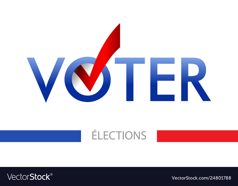 Voting banner design the word vote Royalty Free Vector Image