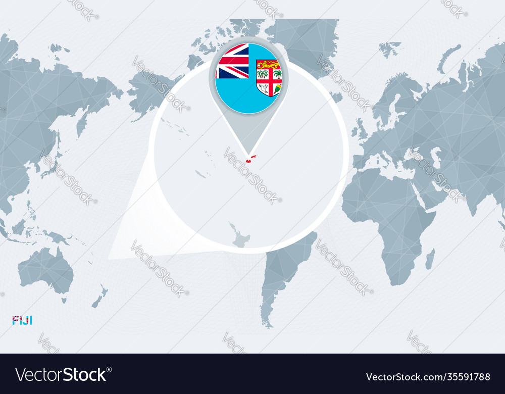 Premium Vector  Pacific centered world map with magnified