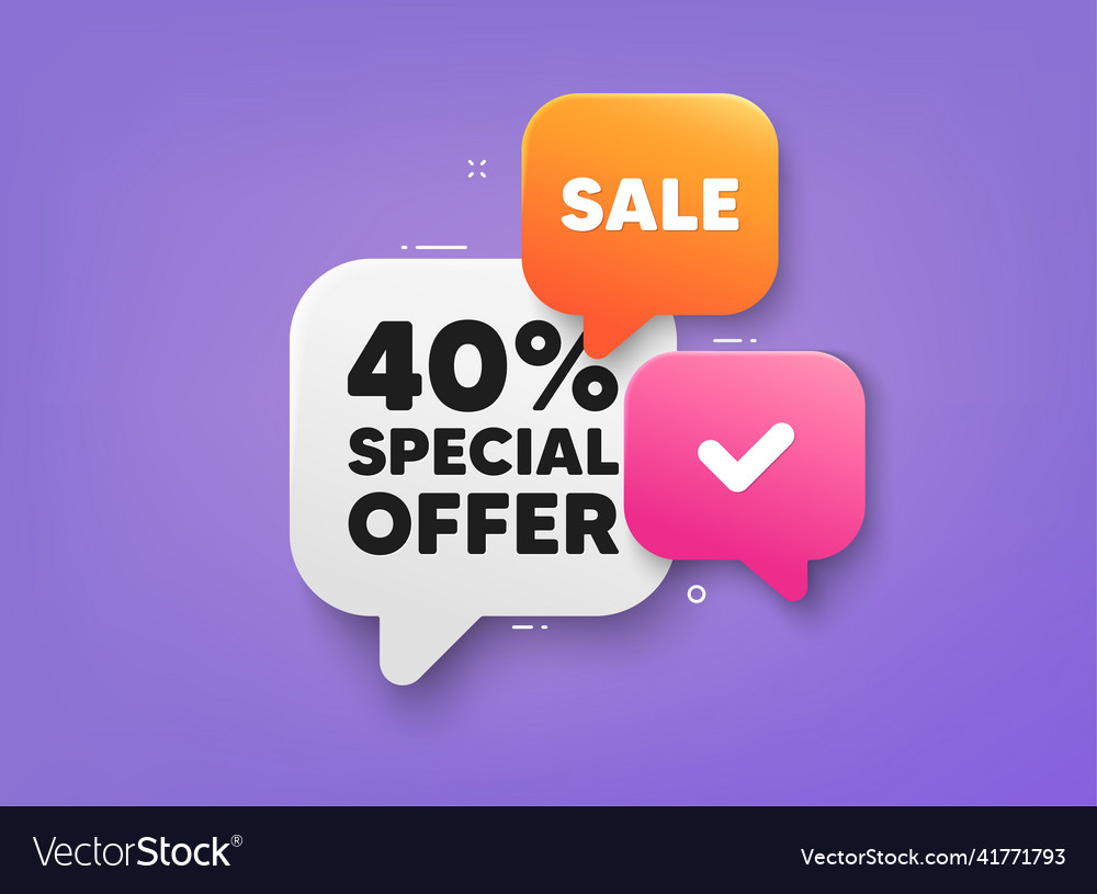 40 Percent Discount Offer Sale Price Promo Sign Vector Image 40-percent-discount-offer-sale-price-promo-sign-vector-image