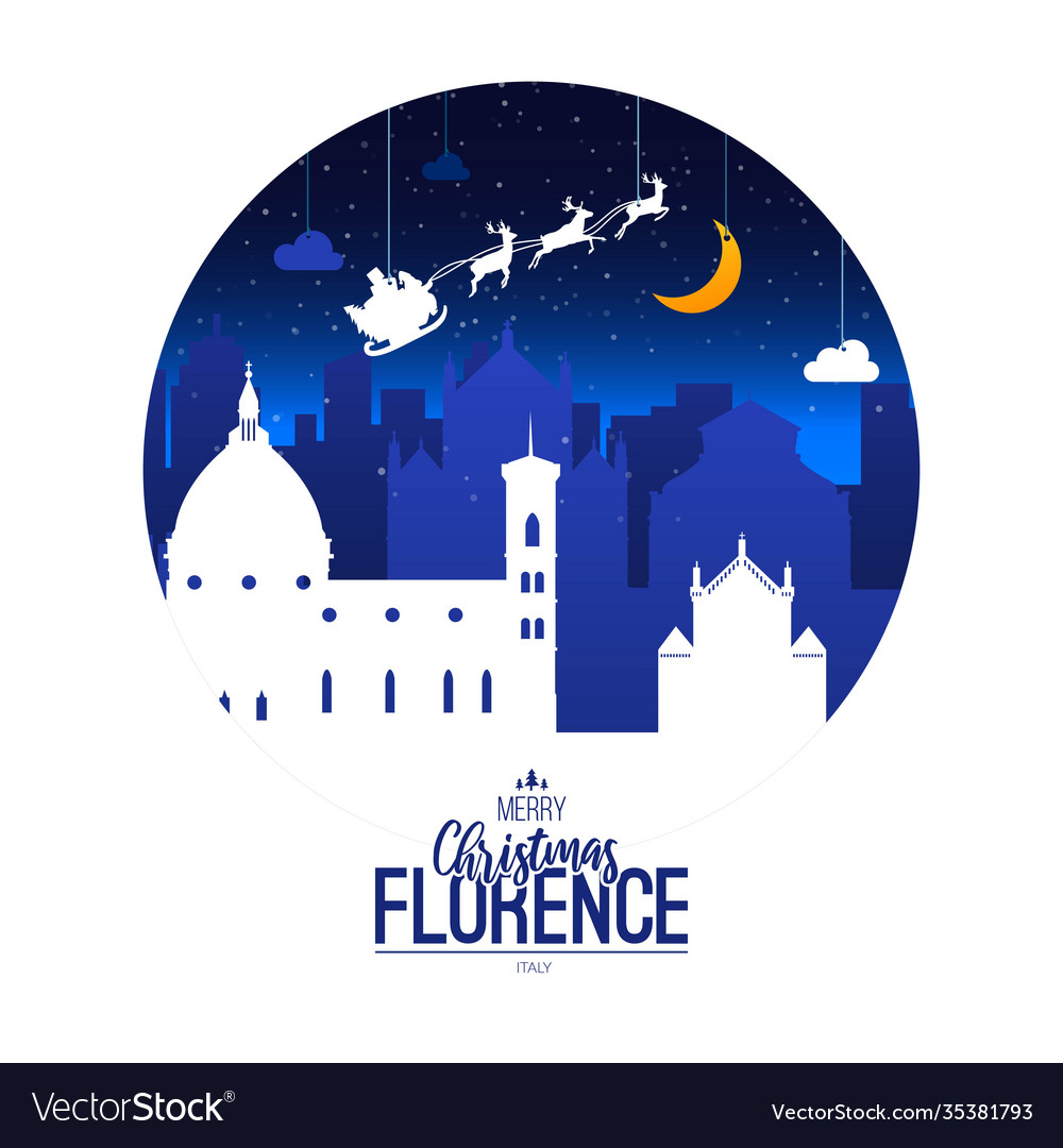 Florence italy christmas holiday background Vector Image