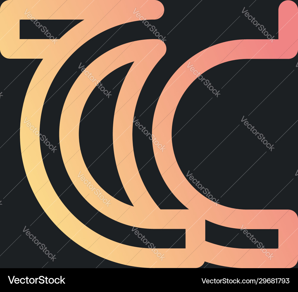 Initial cc logo monogram design template simple Vector Image