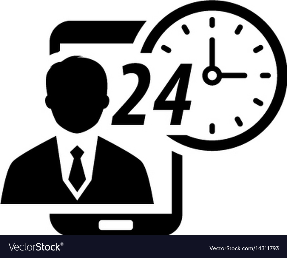 Personal assistance icon flat design Royalty Free Vector