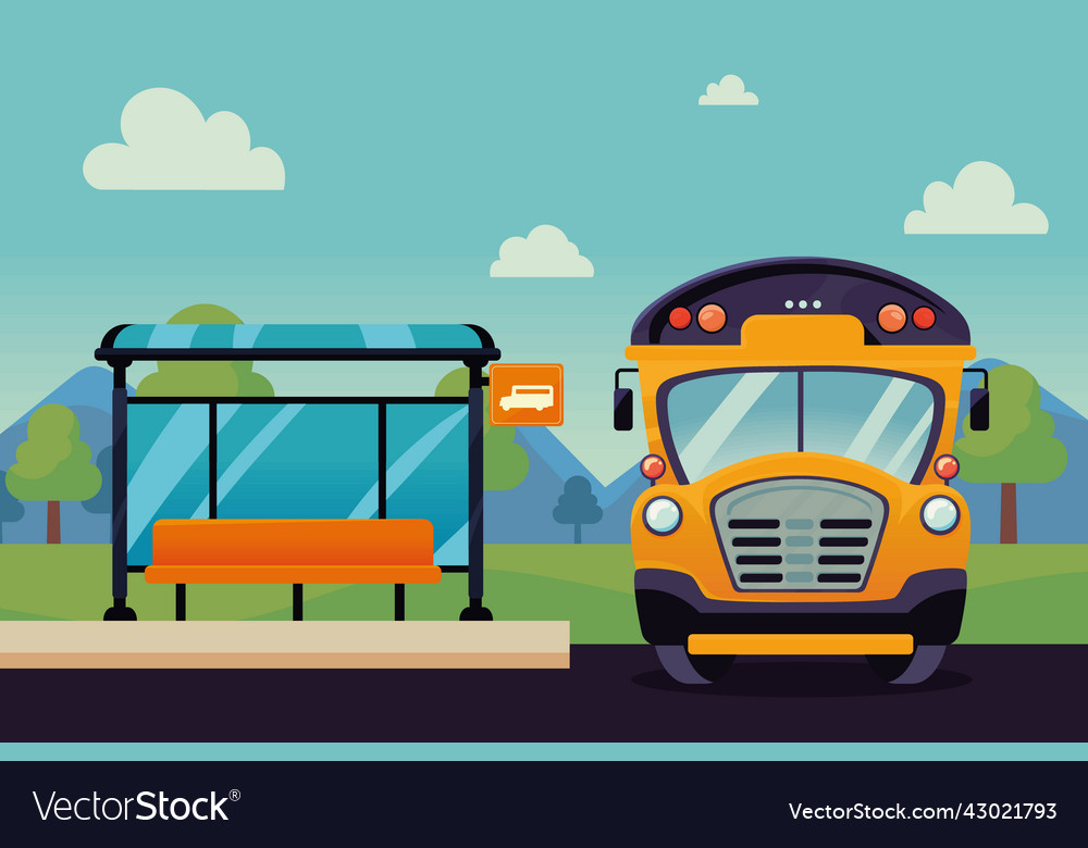 School Bus Stop Clipart