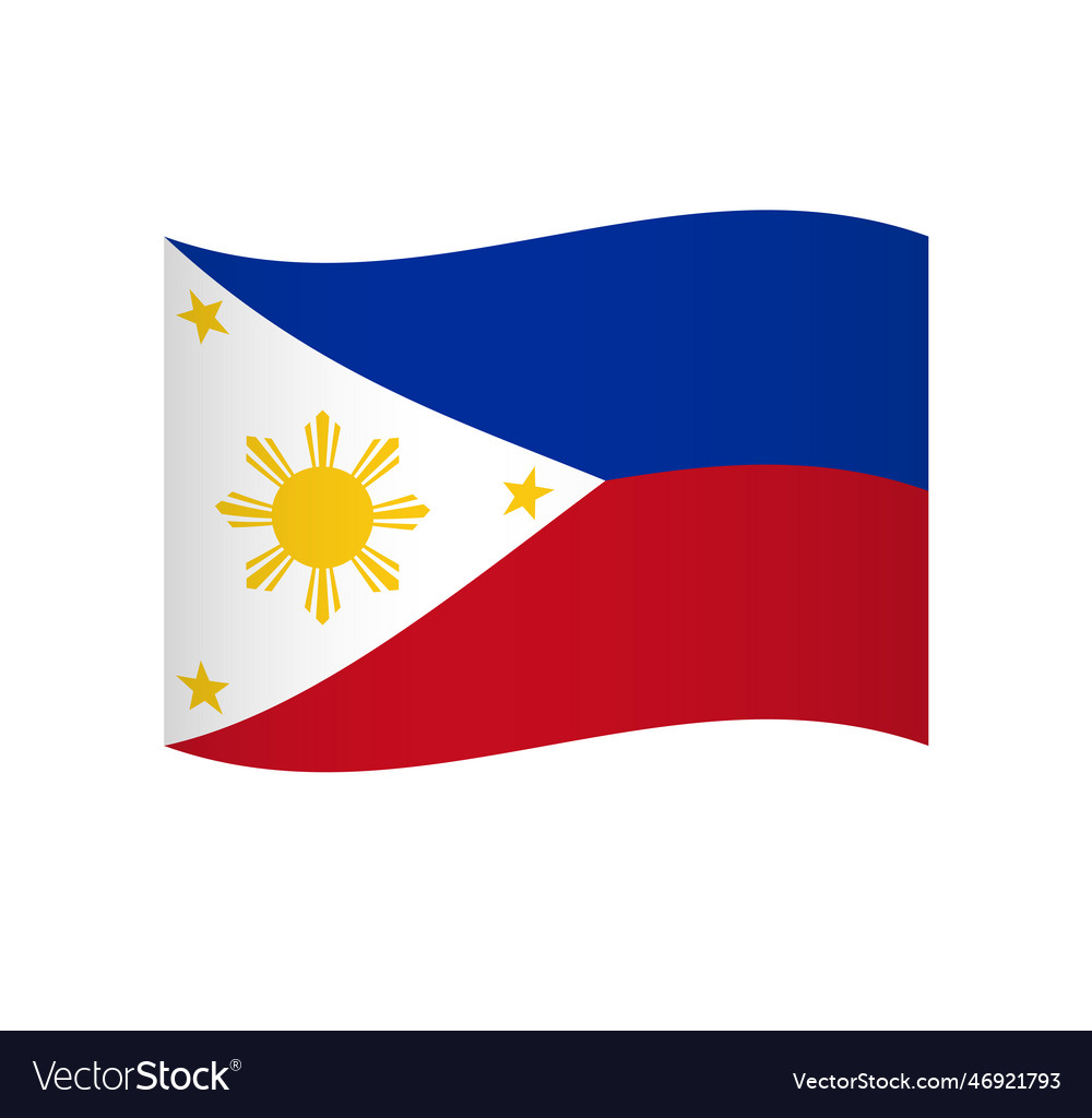 Wavy flag of philippines Royalty Free Vector Image