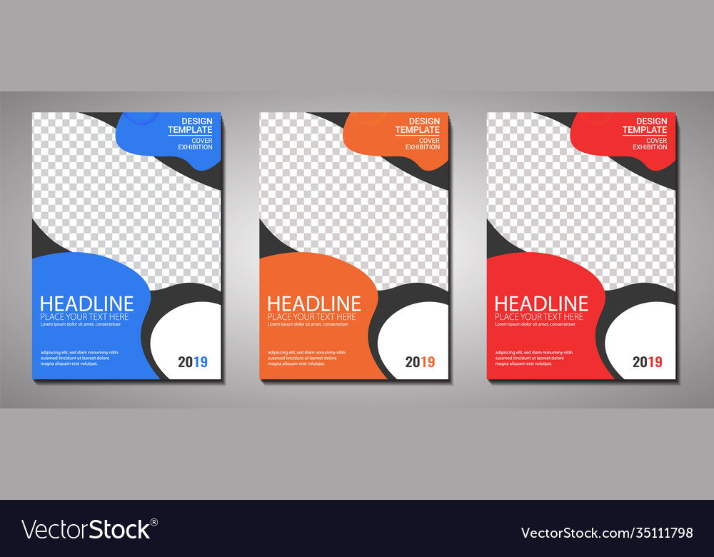 Brochure template cover book magazine template Vector Image