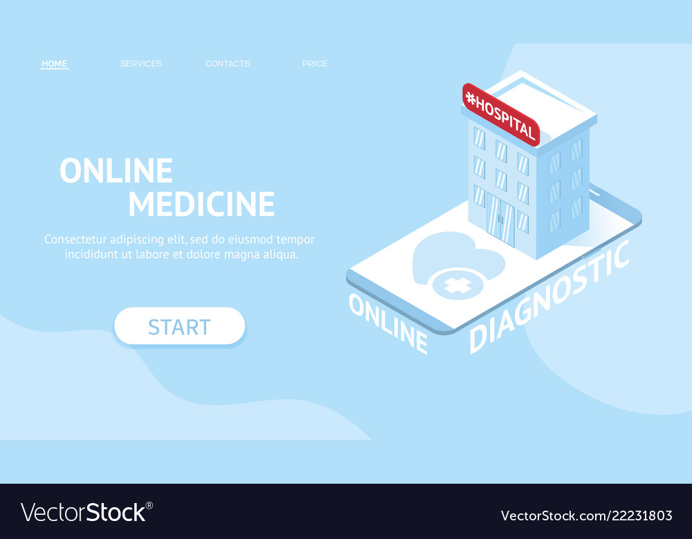Banner Concept For Online Diagnostic Royalty Free Vector