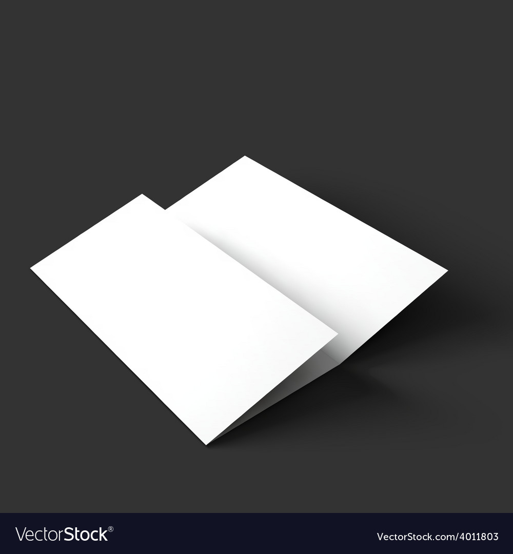 blank trifold paper brochure mockup royalty free vector