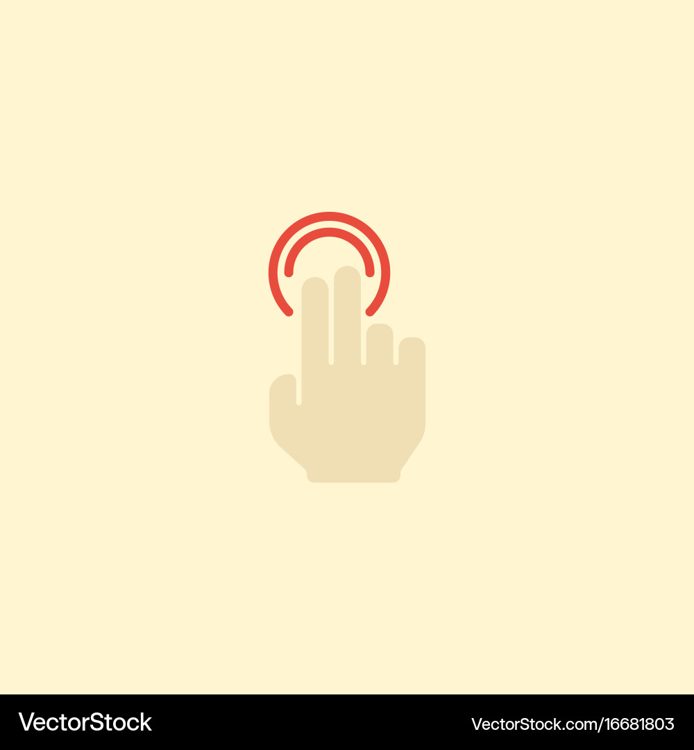 Flat icon gesture element Royalty Free Vector Image