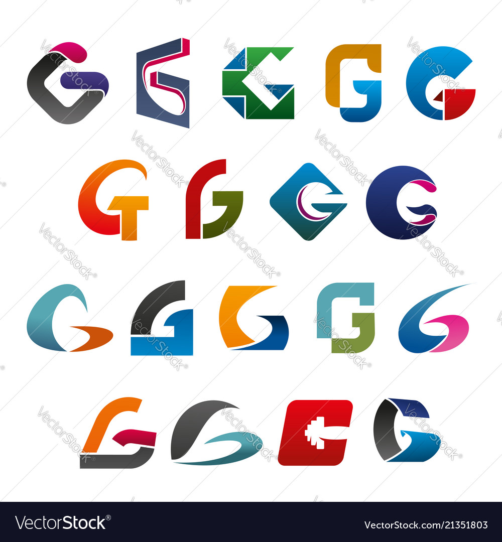 G letter symbols and icons for business Royalty Free Vector