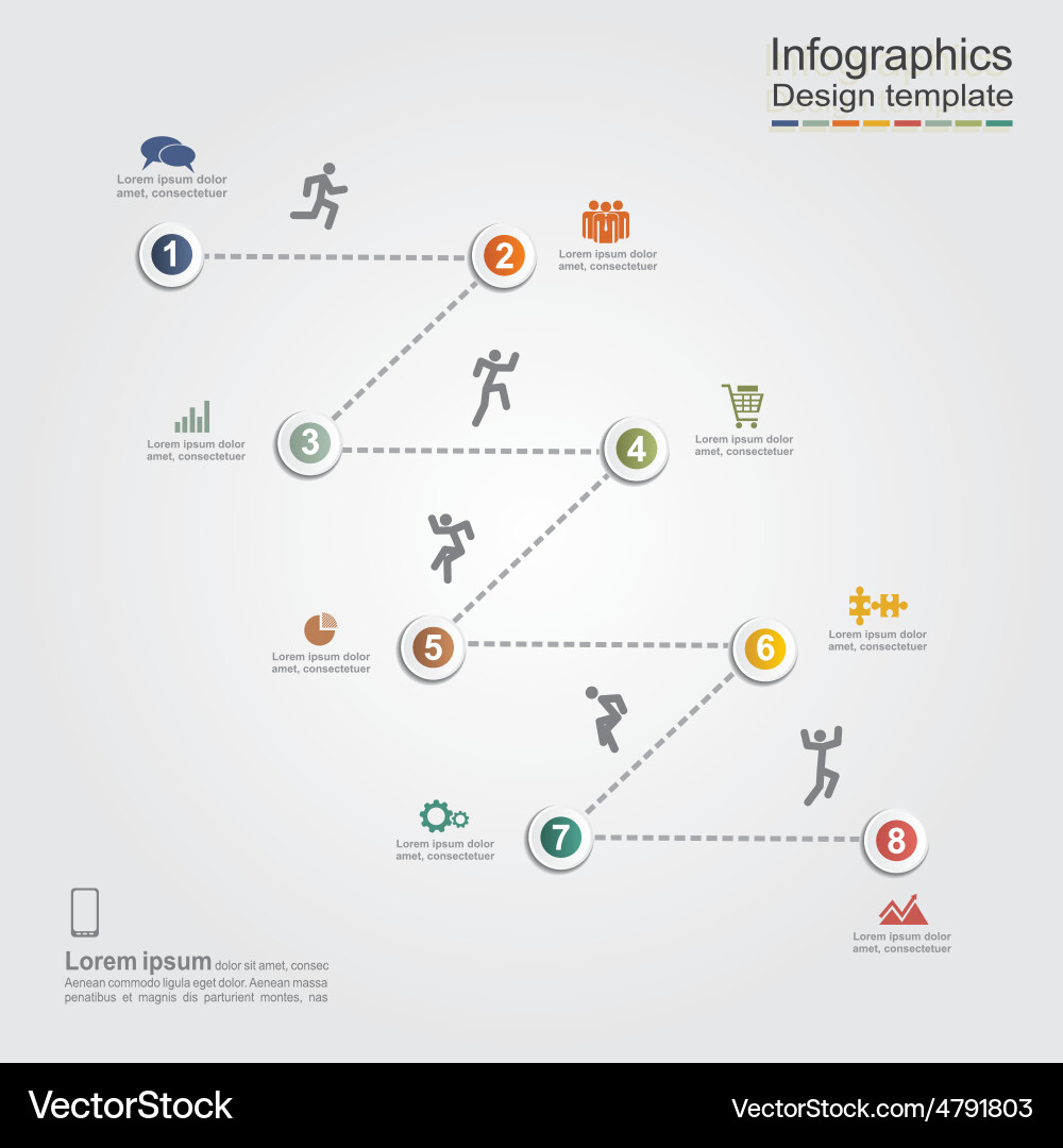 Infographic design template with elements Vector Image