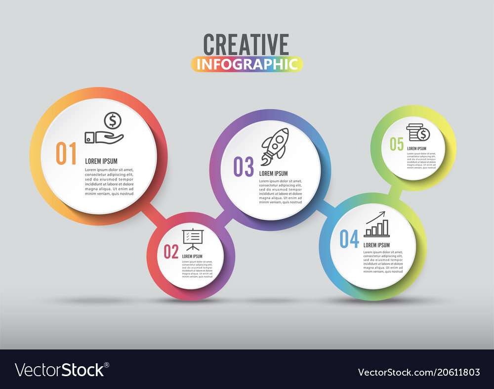 Infographics design and marketing icons can Vector Image