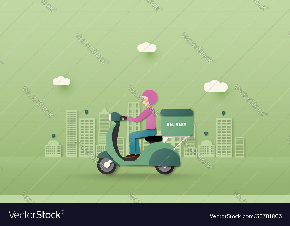 Online delivery service concept mobile order Vector Image