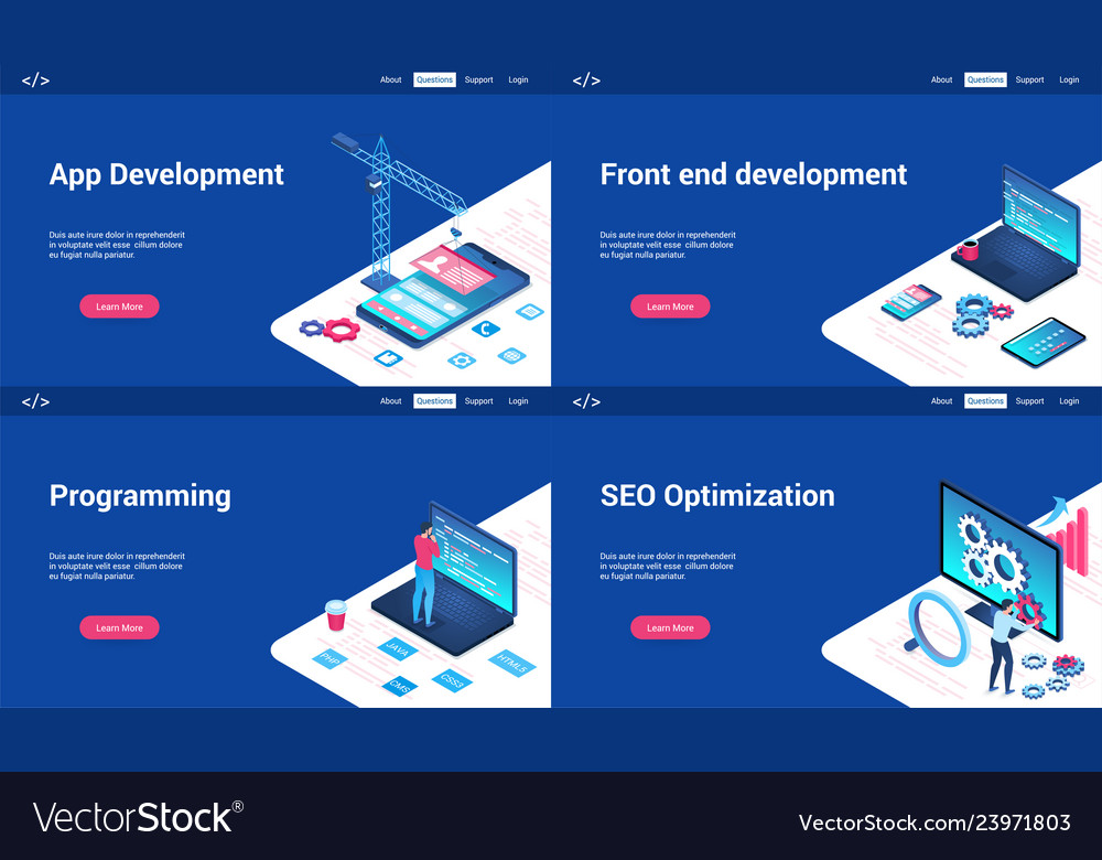 Programming lp templates Royalty Free Vector Image