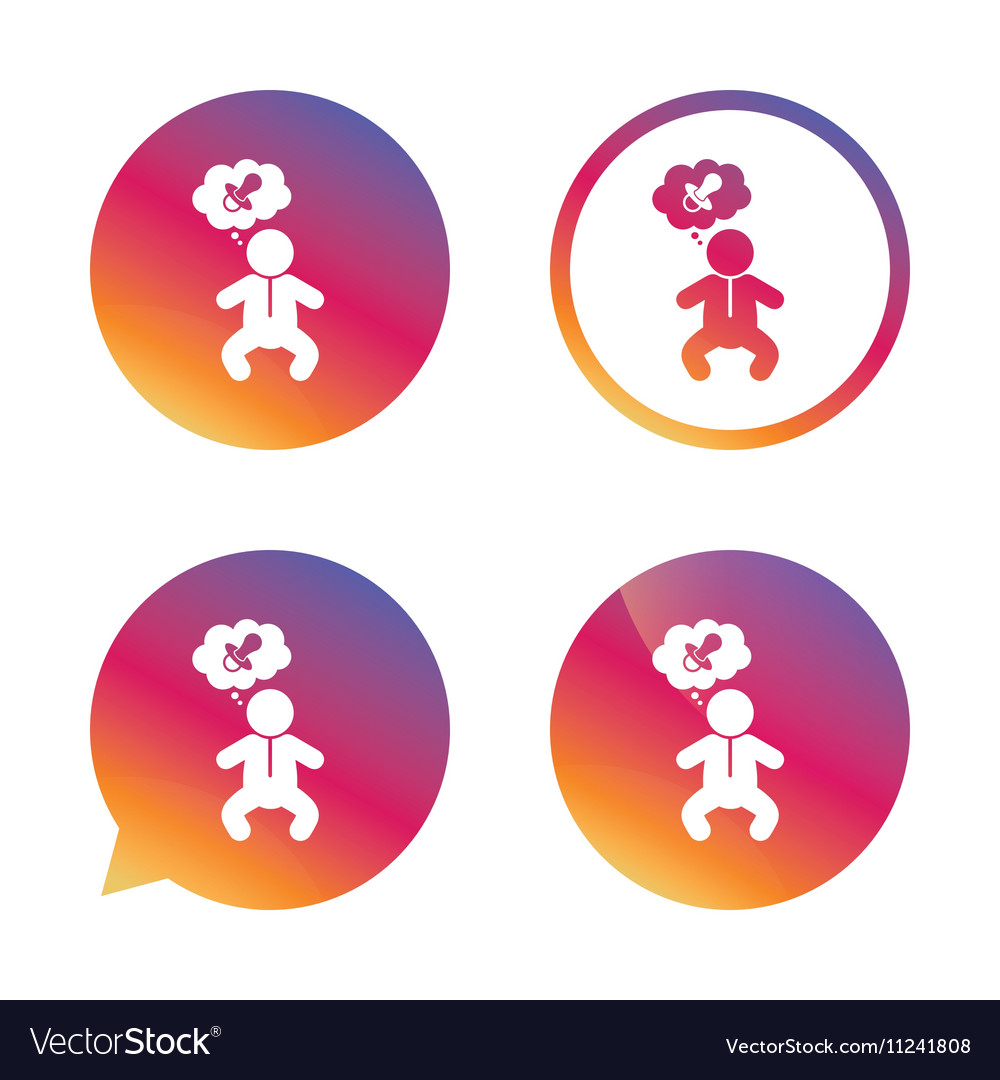 Baby infant sign icon toddler boy symbol Vector Image