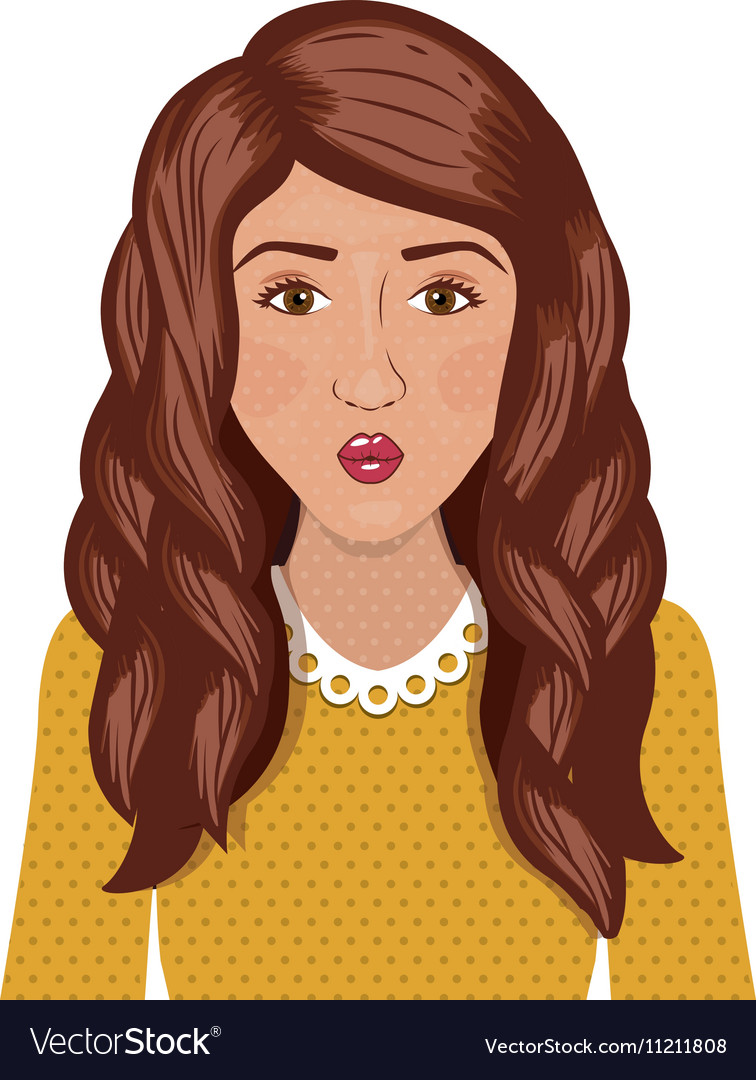 Wavy Hair Teen Vector Images 42