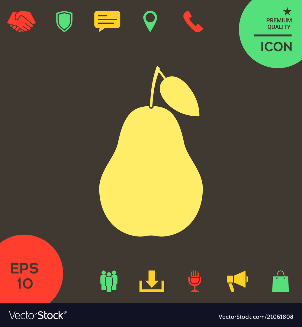 Pear icon symbol Royalty Free Vector Image - VectorStock