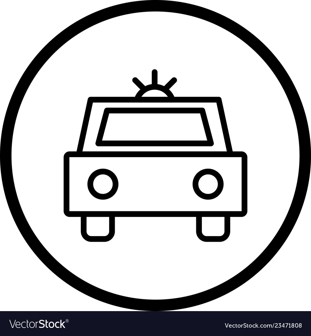 Police car icon Royalty Free Vector Image - VectorStock