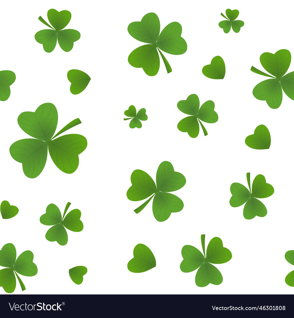 Seamless clover pattern Royalty Free Vector Image