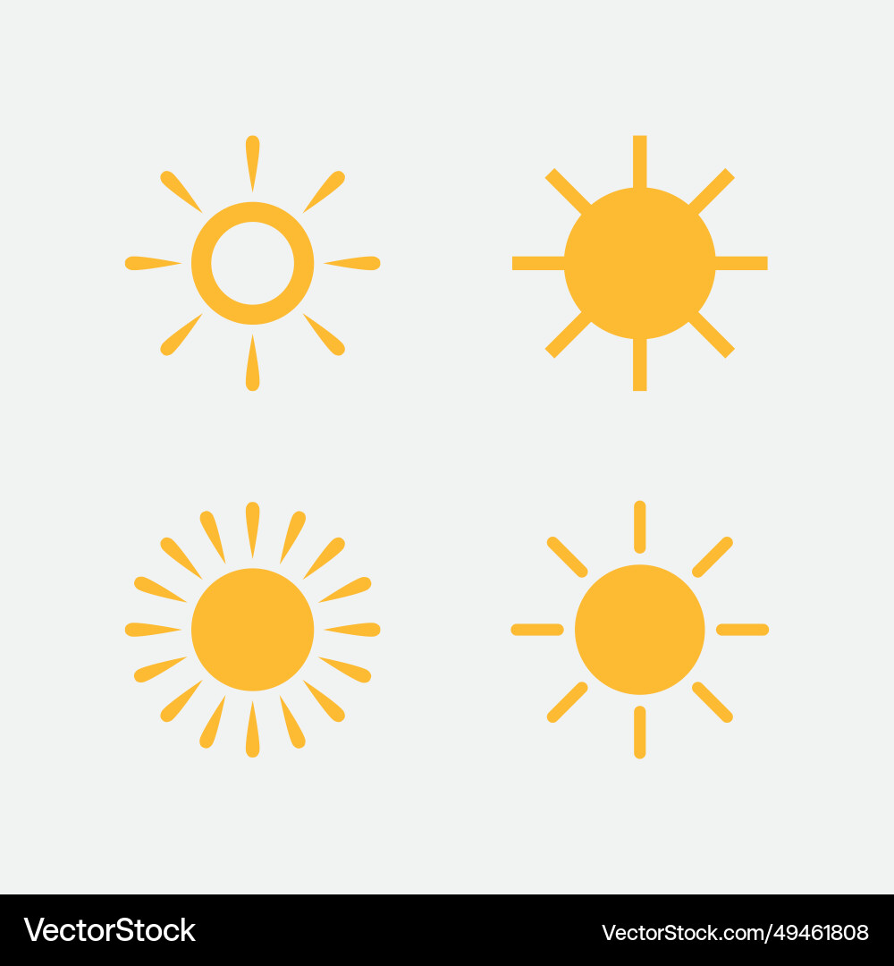 Sun icon Royalty Free Vector Image - VectorStock