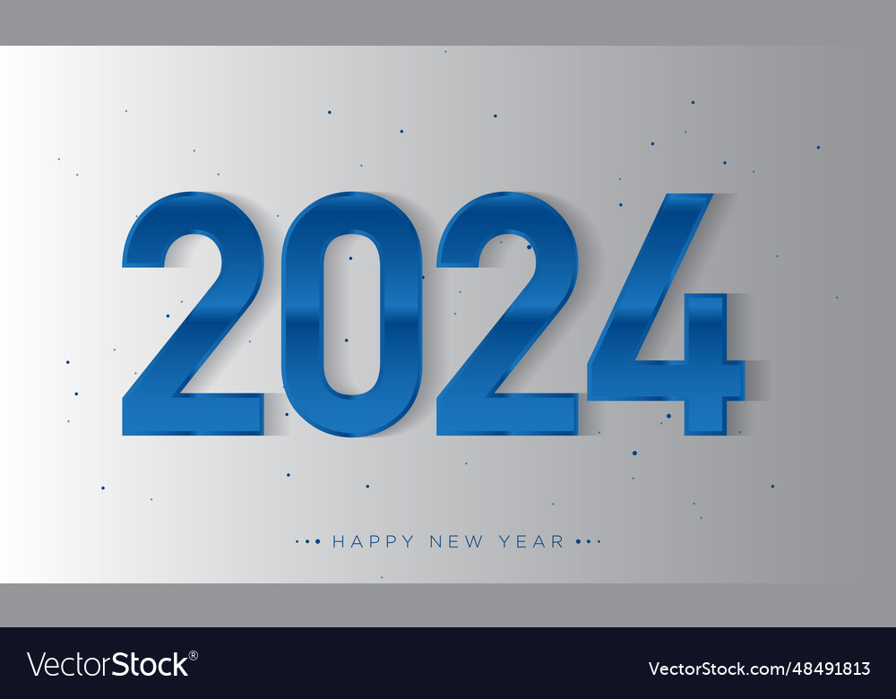 2024 happy new year background design Royalty Free Vector