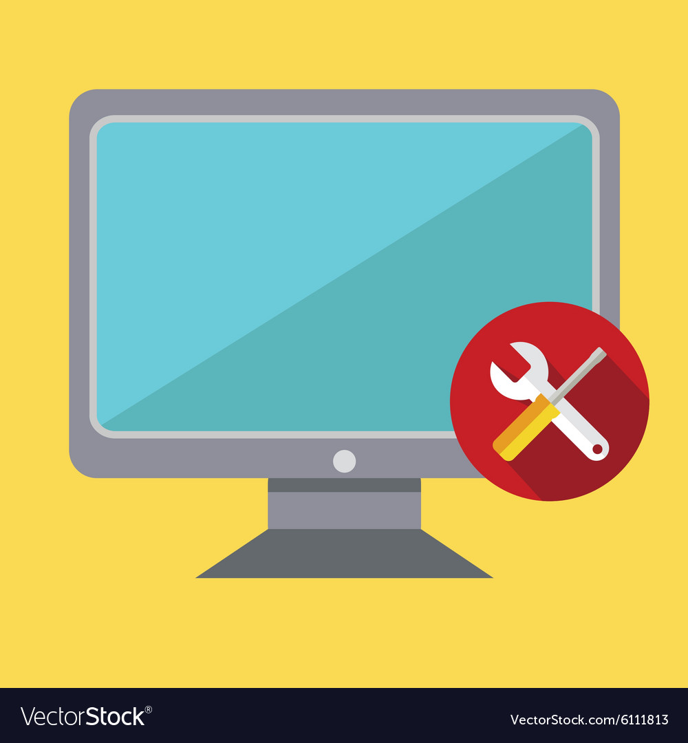 Computer service repairing and maintenance Vector Image