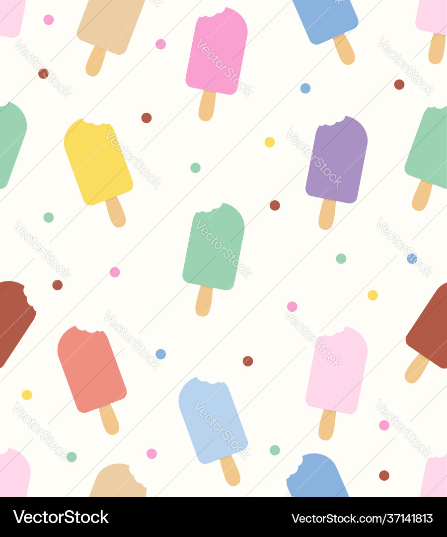 Ice cream cone seamless pattern Royalty Free Vector Image