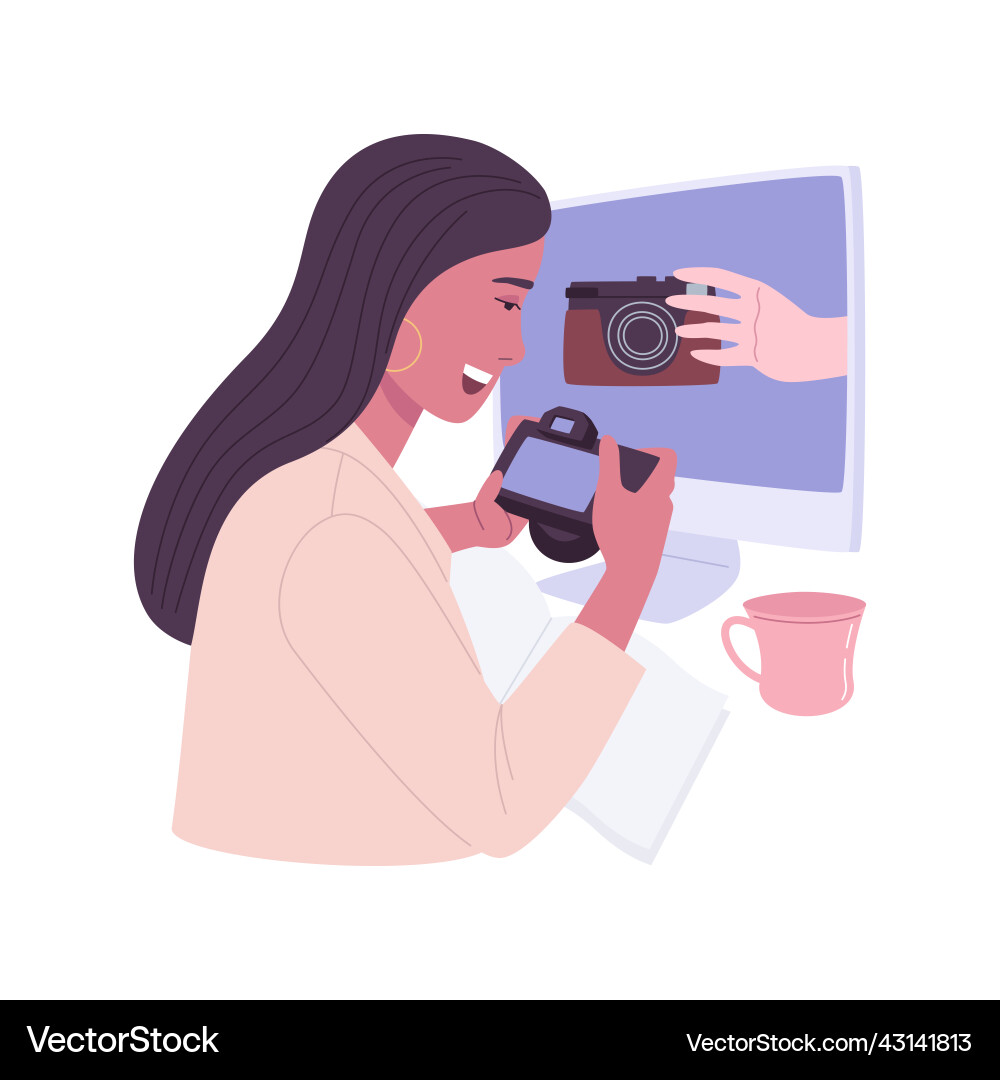 Photography isolated cartoon Royalty Free Vector Image