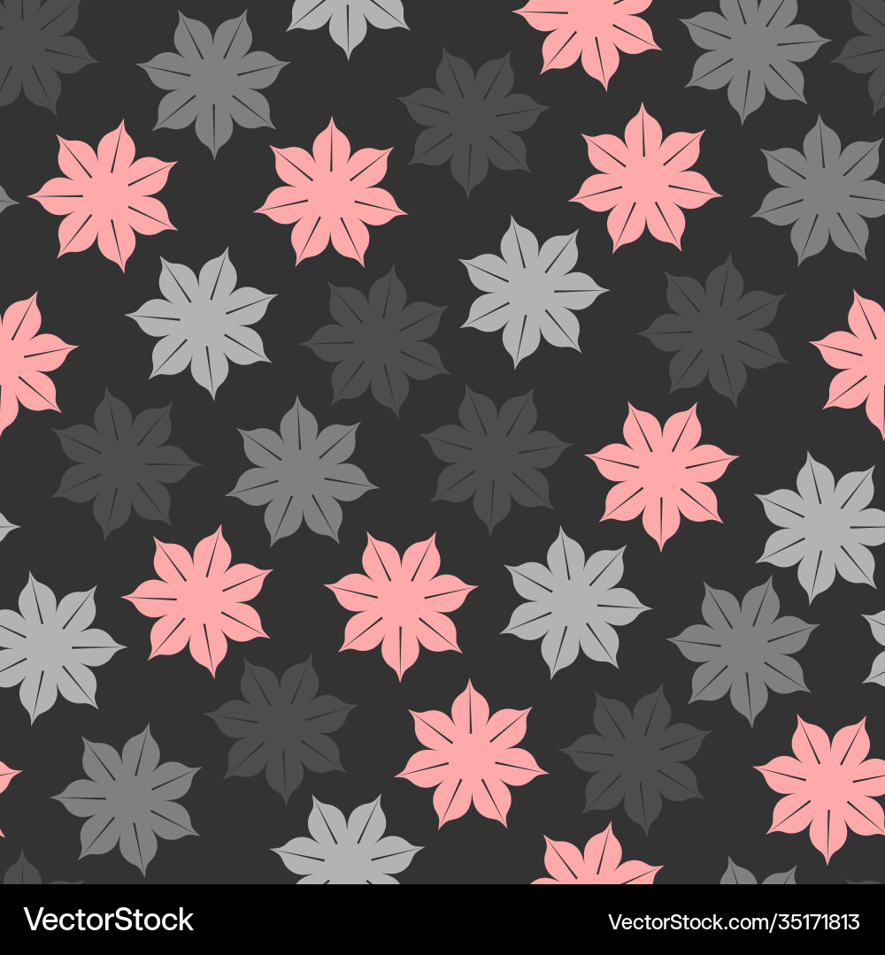Seamless pattern on black background image Vector Image