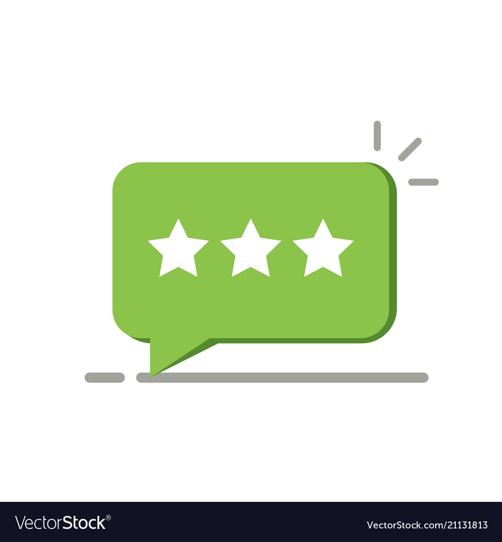 Three rating star like positive feedback concept