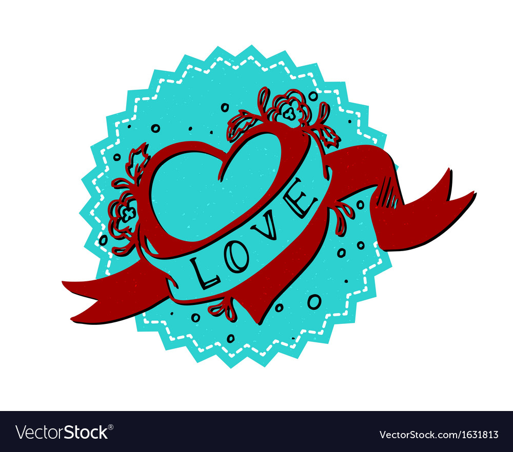 Vintage heart Royalty Free Vector Image - VectorStock