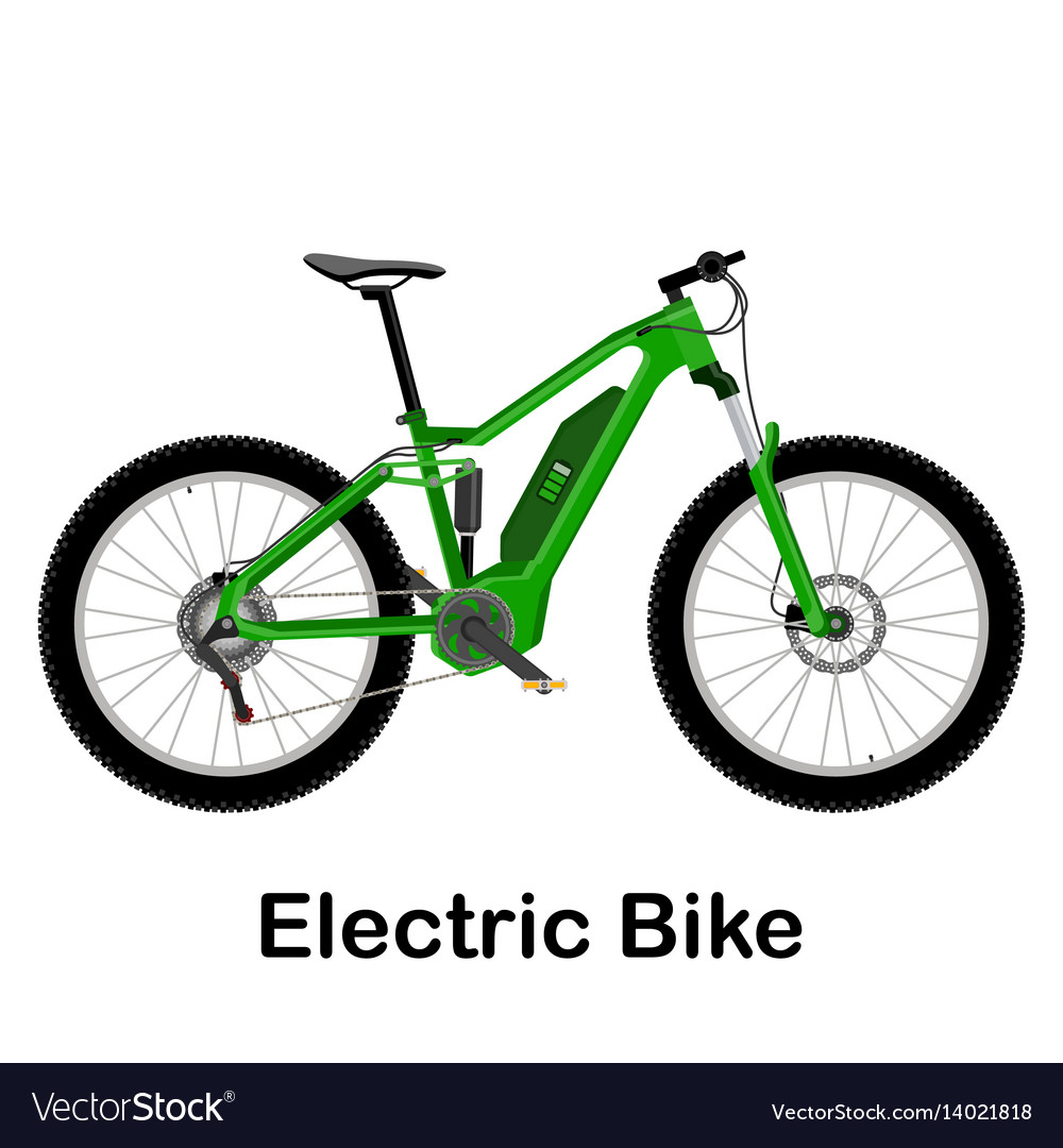 Electric bike isolated Royalty Free Vector Image