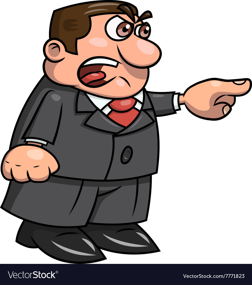 Angry boss screaming 2 Royalty Free Vector Image