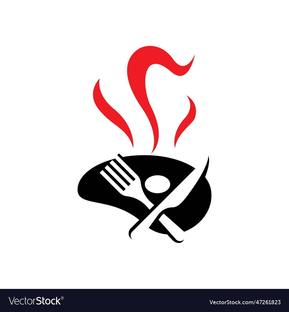 Hot grill logo images Royalty Free Vector Image