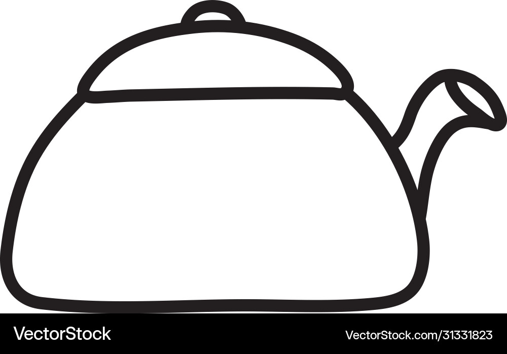 Kettle icon line style Royalty Free Vector Image