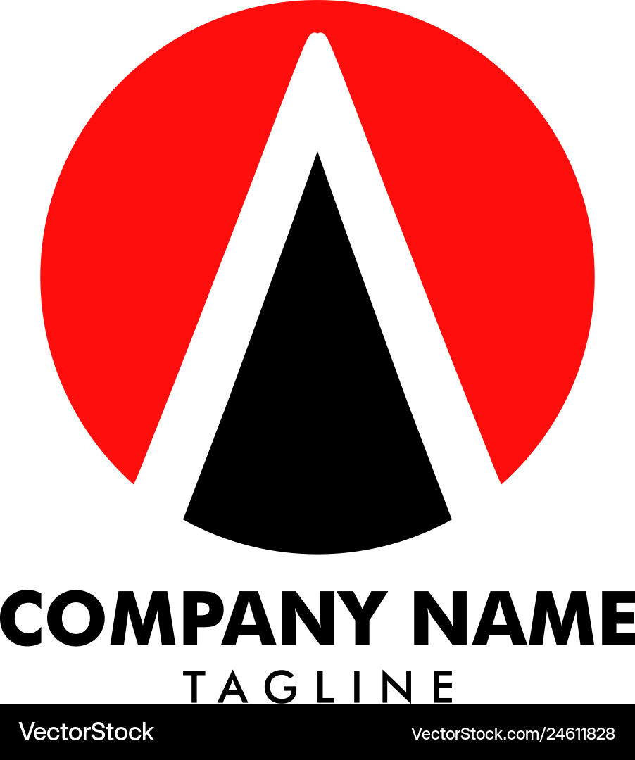 A initial letter circle logo template Royalty Free Vector