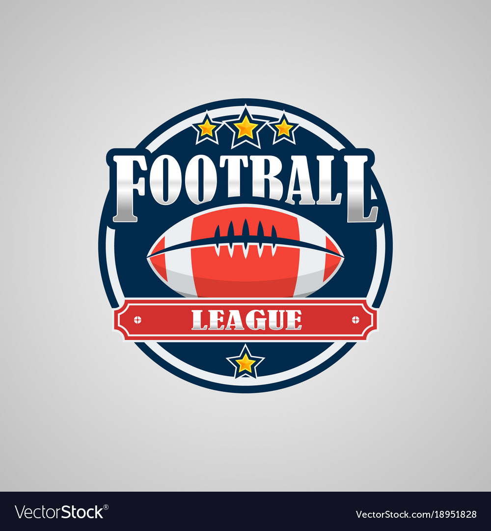 American football logo template design Royalty Free Vector