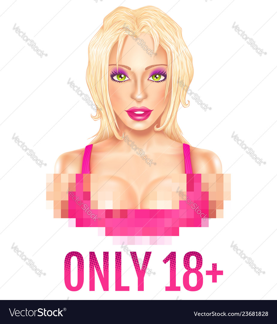 Banner for adult content vector image Banner for adult content