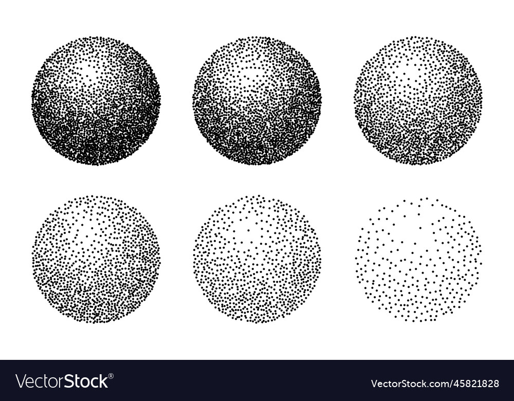 Dot halftone round circle gradient half tone Vector Image