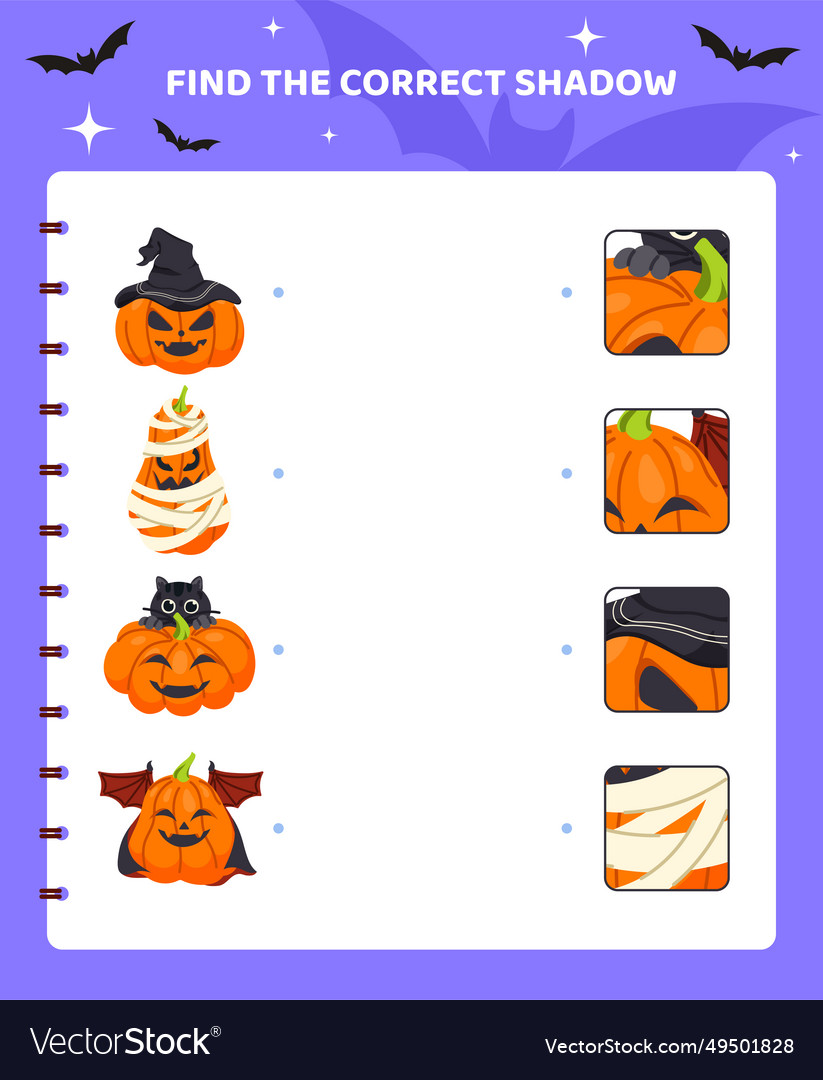 Match game for kids template Royalty Free Vector Image