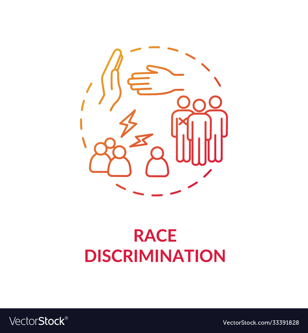 Race discrimination concept icon Royalty Free Vector Image