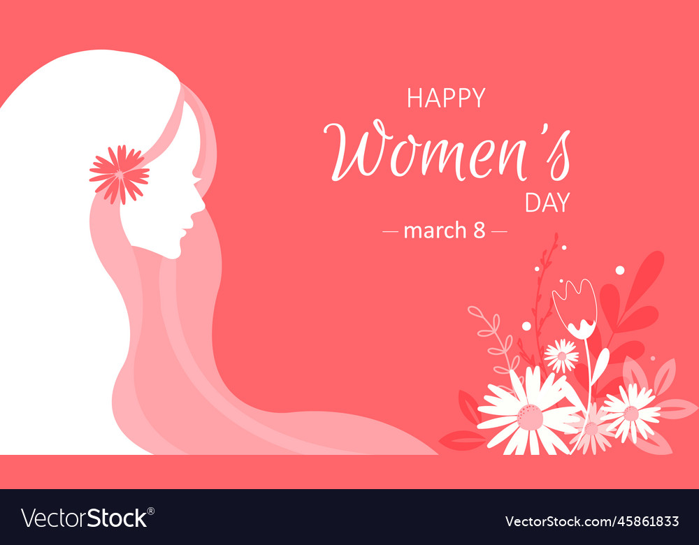 Card for international womens day Royalty Free Vector Image