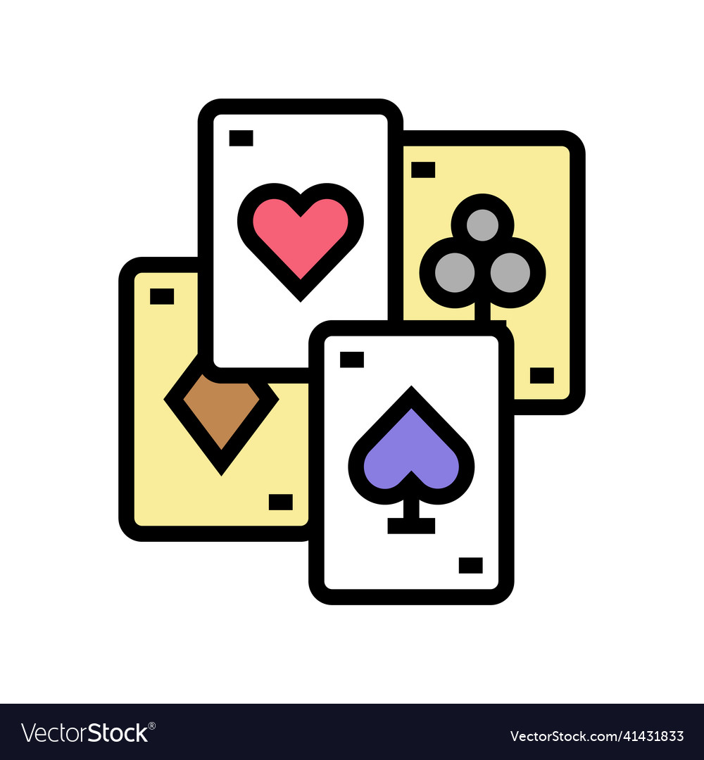 Card magic color icon Royalty Free Vector Image