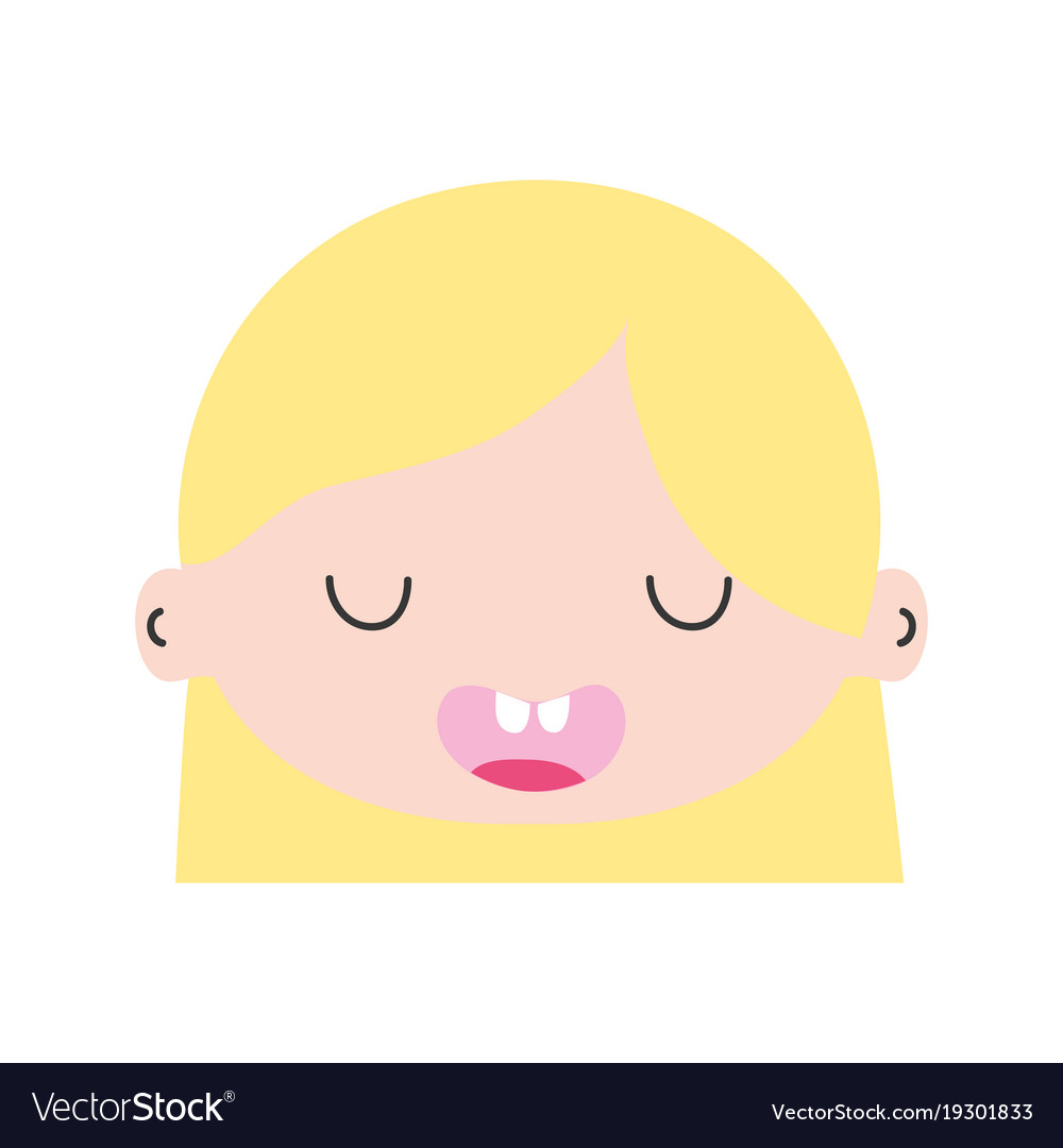 Colorful funny avatar girl head with hairstyle Vector Image