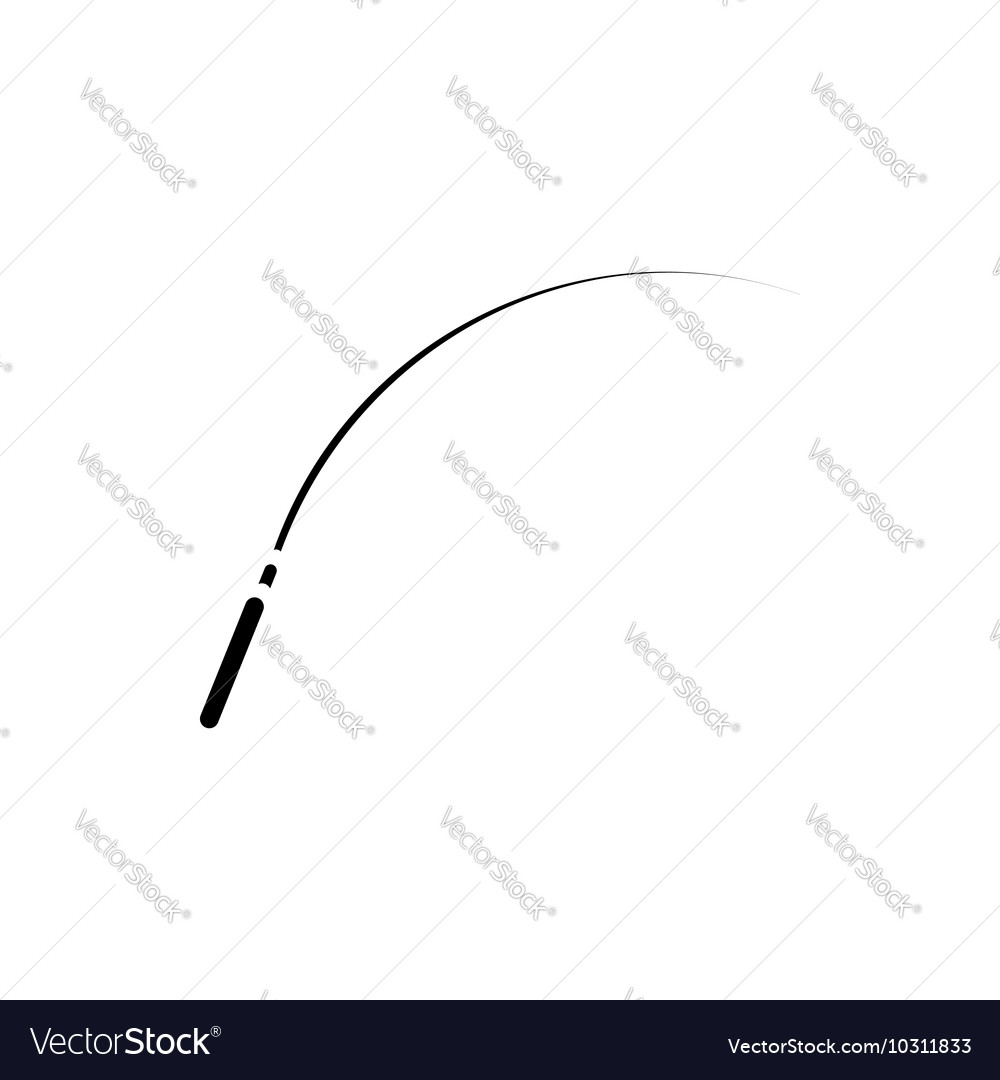 Fishing rod icon simple style Royalty Free Vector Image