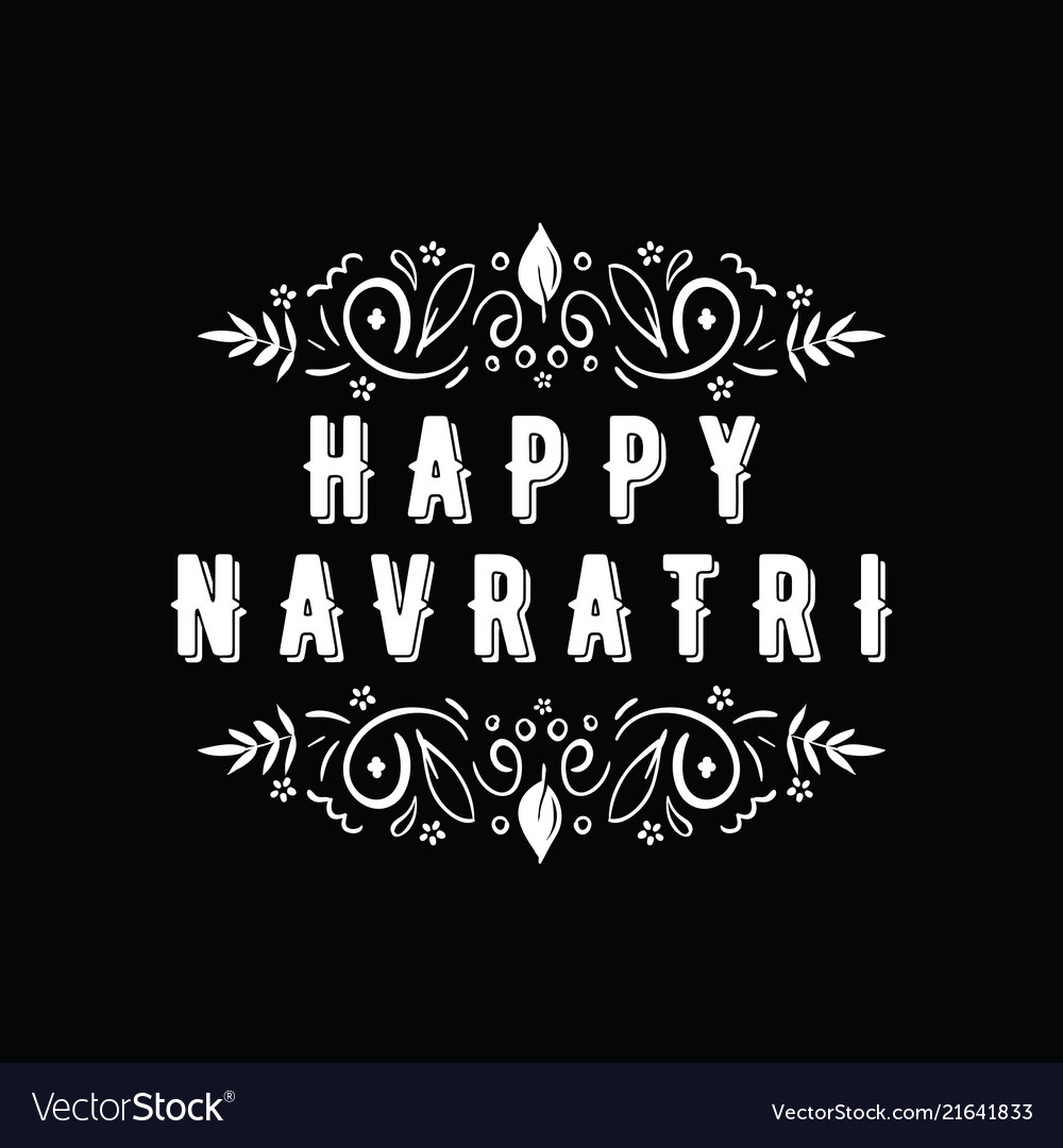 Happy navratri festival of india Royalty Free Vector Image