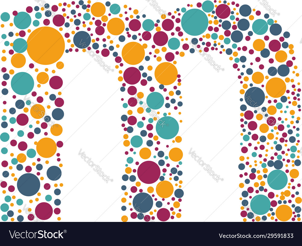 Ursprünglicher Buchstabe m Farbe Mosaik Logo Vorlage