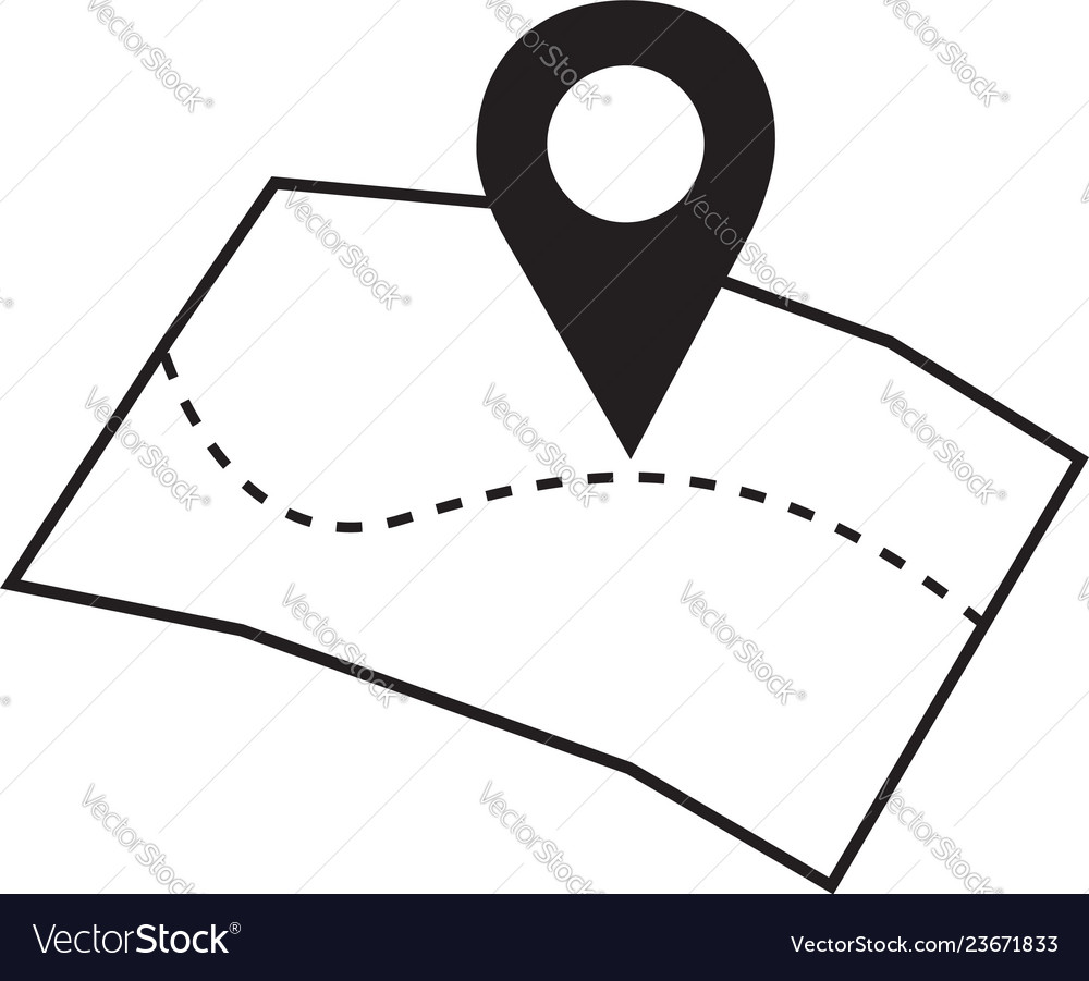 Pinpoint on map icon geolocation navigation Vector Image