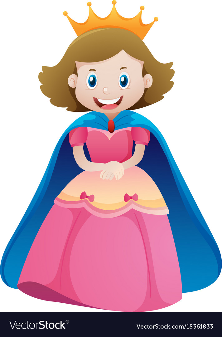 Princess in pink dress Royalty Free Vector Image