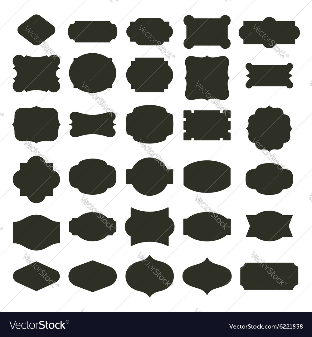 Basic labels set Royalty Free Vector Image - VectorStock