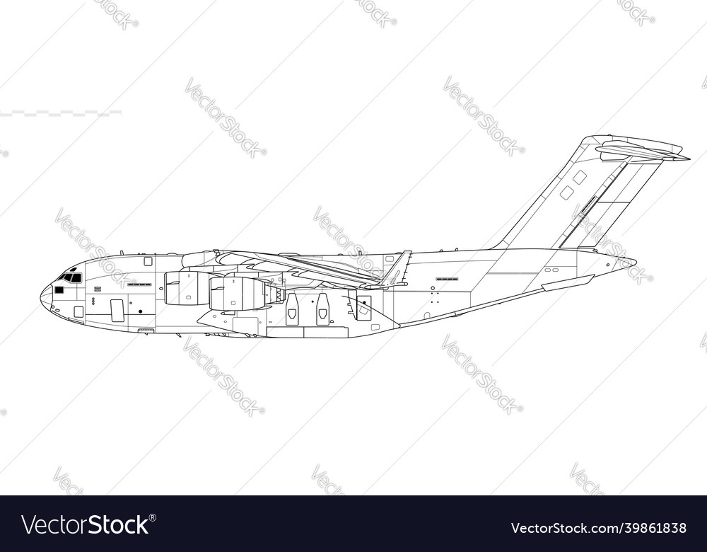 Boeing c-17 globemaster iii vector image Boeing c-17 globemaster iii